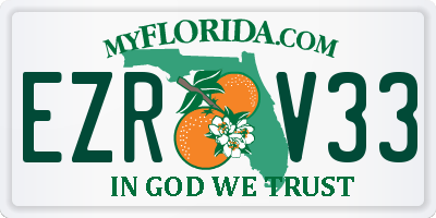 FL license plate EZRV33