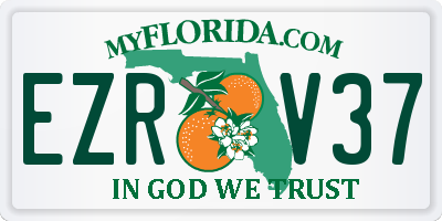 FL license plate EZRV37