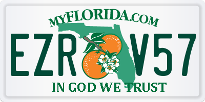 FL license plate EZRV57