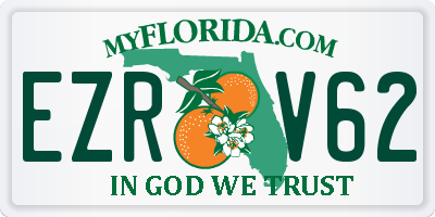 FL license plate EZRV62