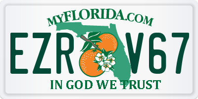 FL license plate EZRV67