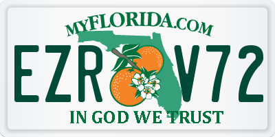 FL license plate EZRV72