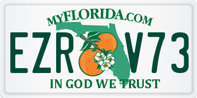 FL license plate EZRV73