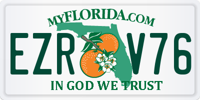 FL license plate EZRV76