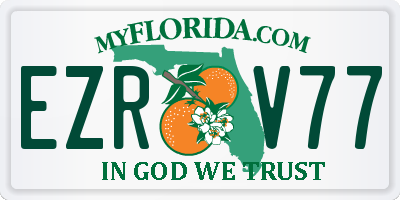 FL license plate EZRV77