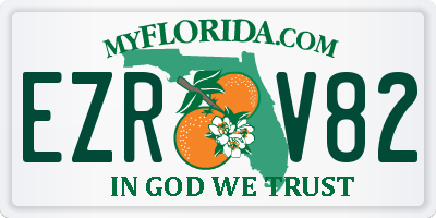 FL license plate EZRV82