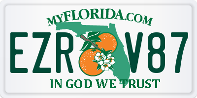 FL license plate EZRV87