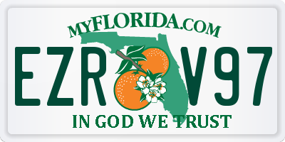 FL license plate EZRV97