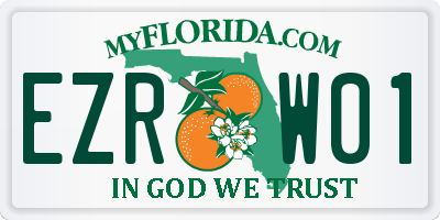 FL license plate EZRW01