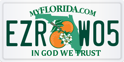 FL license plate EZRW05