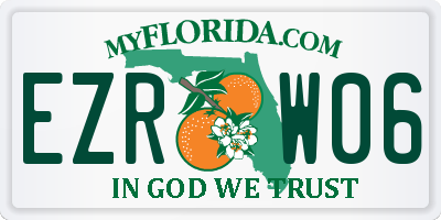 FL license plate EZRW06