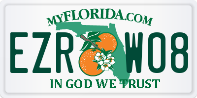 FL license plate EZRW08