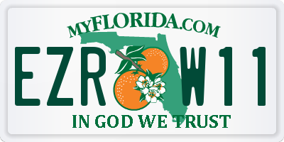 FL license plate EZRW11