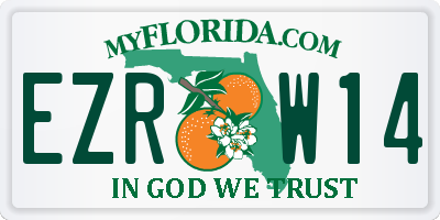 FL license plate EZRW14