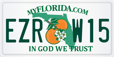 FL license plate EZRW15