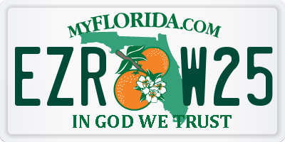 FL license plate EZRW25