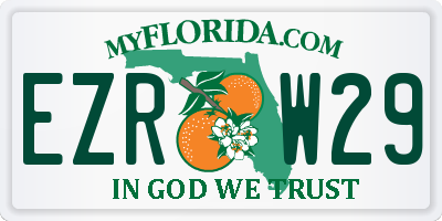 FL license plate EZRW29