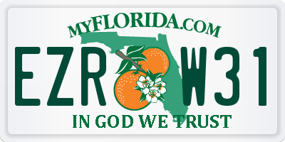 FL license plate EZRW31