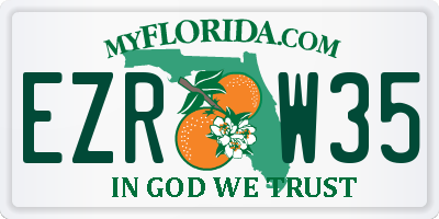 FL license plate EZRW35