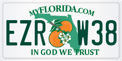 FL license plate EZRW38