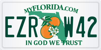 FL license plate EZRW42