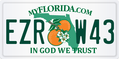 FL license plate EZRW43