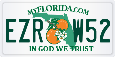 FL license plate EZRW52