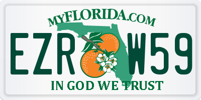 FL license plate EZRW59