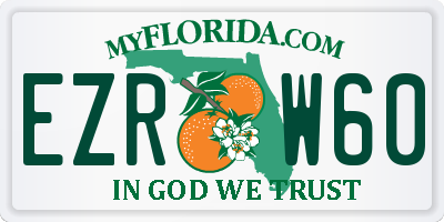 FL license plate EZRW60