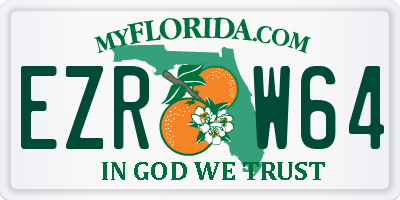 FL license plate EZRW64