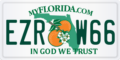 FL license plate EZRW66