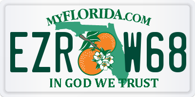 FL license plate EZRW68