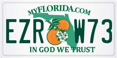 FL license plate EZRW73