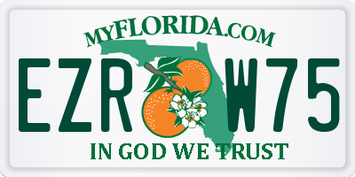 FL license plate EZRW75