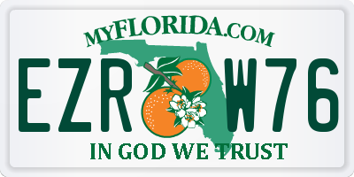 FL license plate EZRW76