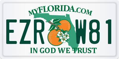 FL license plate EZRW81