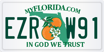 FL license plate EZRW91