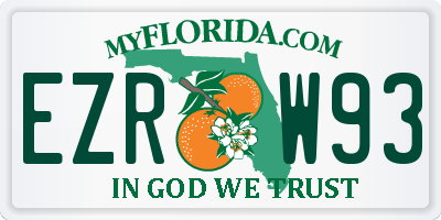 FL license plate EZRW93