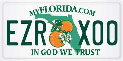 FL license plate EZRX00