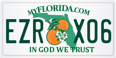 FL license plate EZRX06