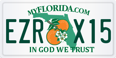 FL license plate EZRX15