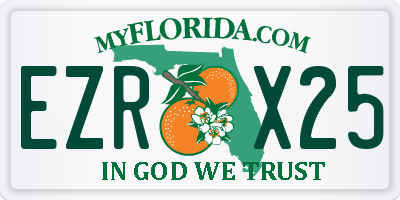 FL license plate EZRX25