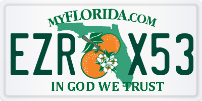 FL license plate EZRX53