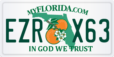 FL license plate EZRX63