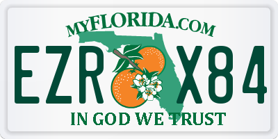 FL license plate EZRX84