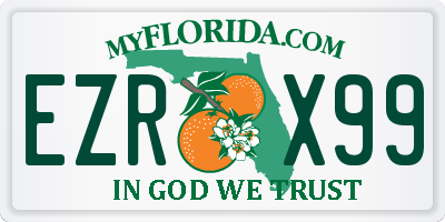 FL license plate EZRX99