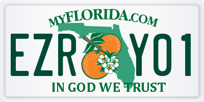 FL license plate EZRY01