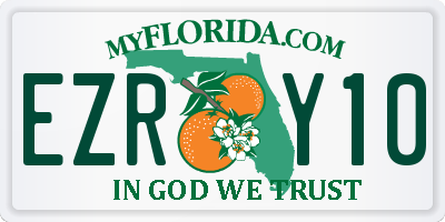 FL license plate EZRY10