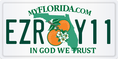 FL license plate EZRY11