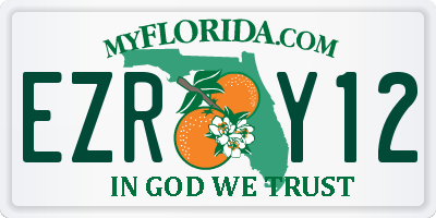 FL license plate EZRY12